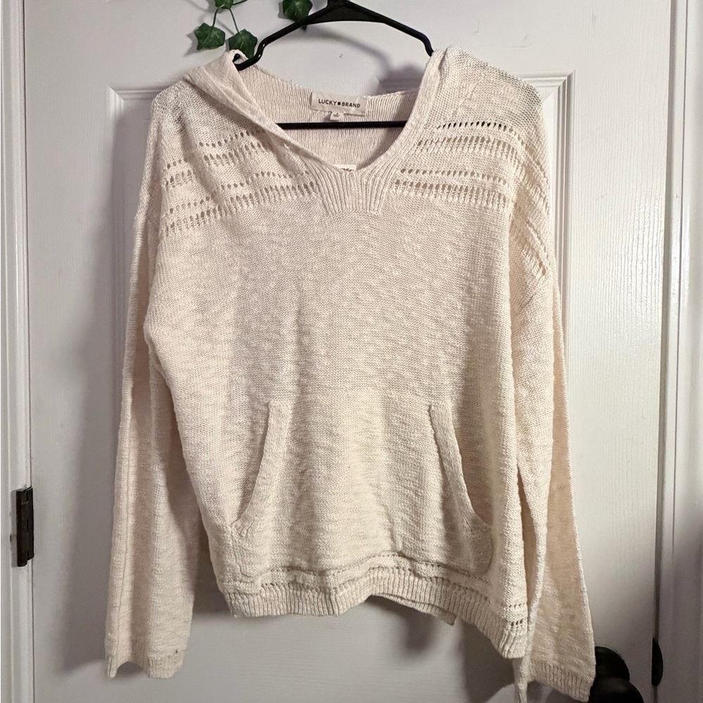 Lucky Brand Cream V-Neck Sweater